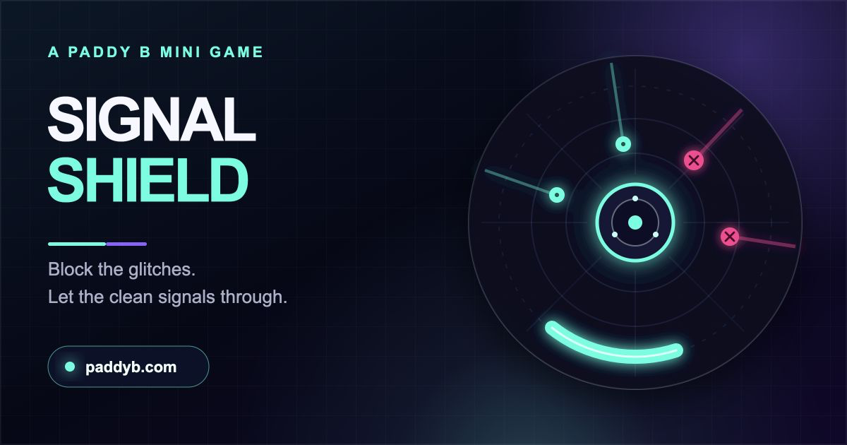 Signal Shield neon browser game